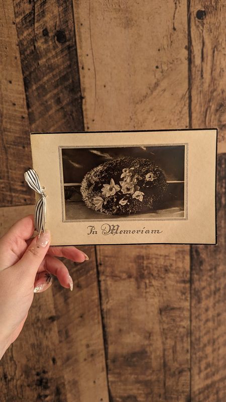 In memoriam card  real photo