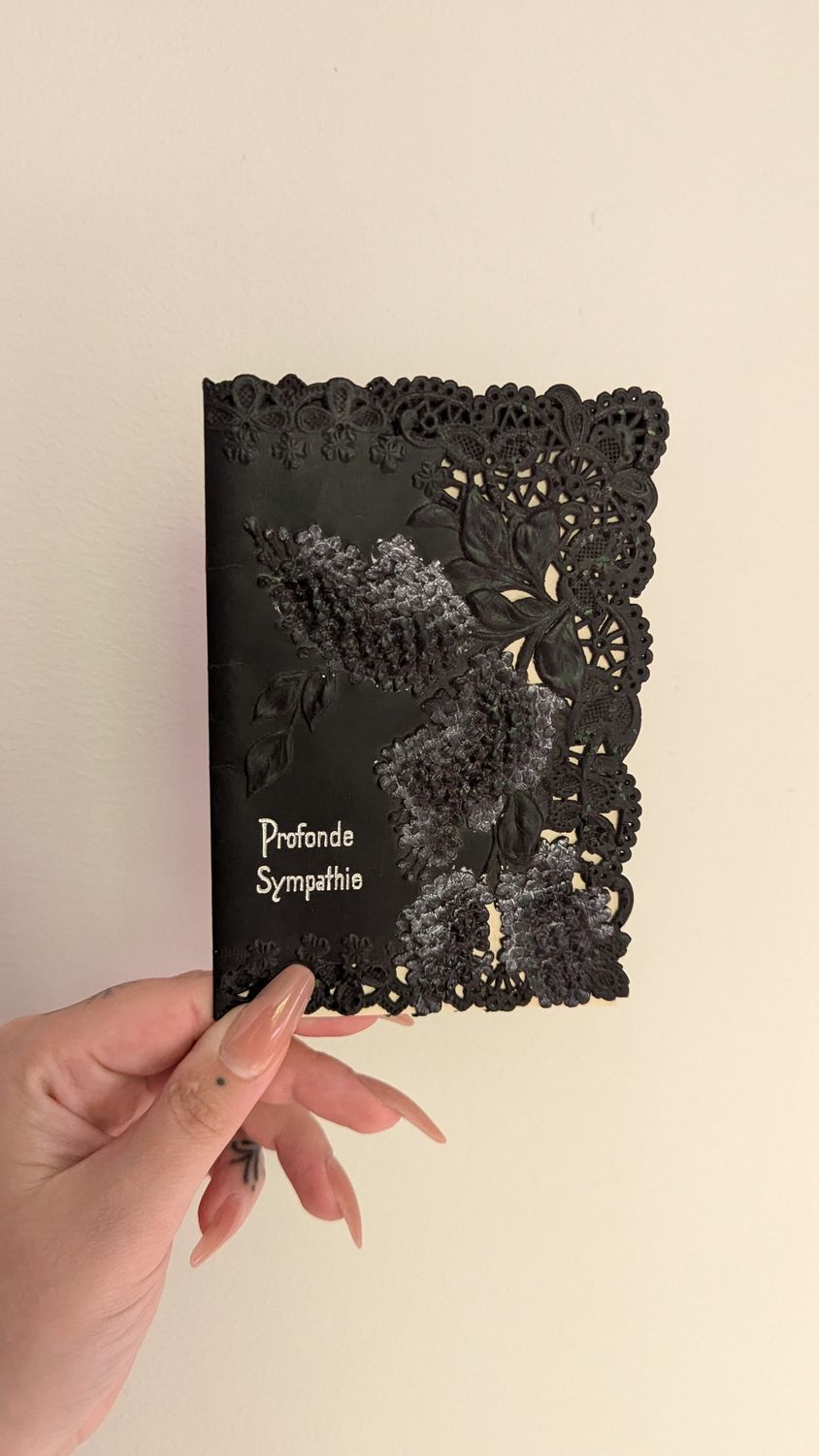 In memoriam card french