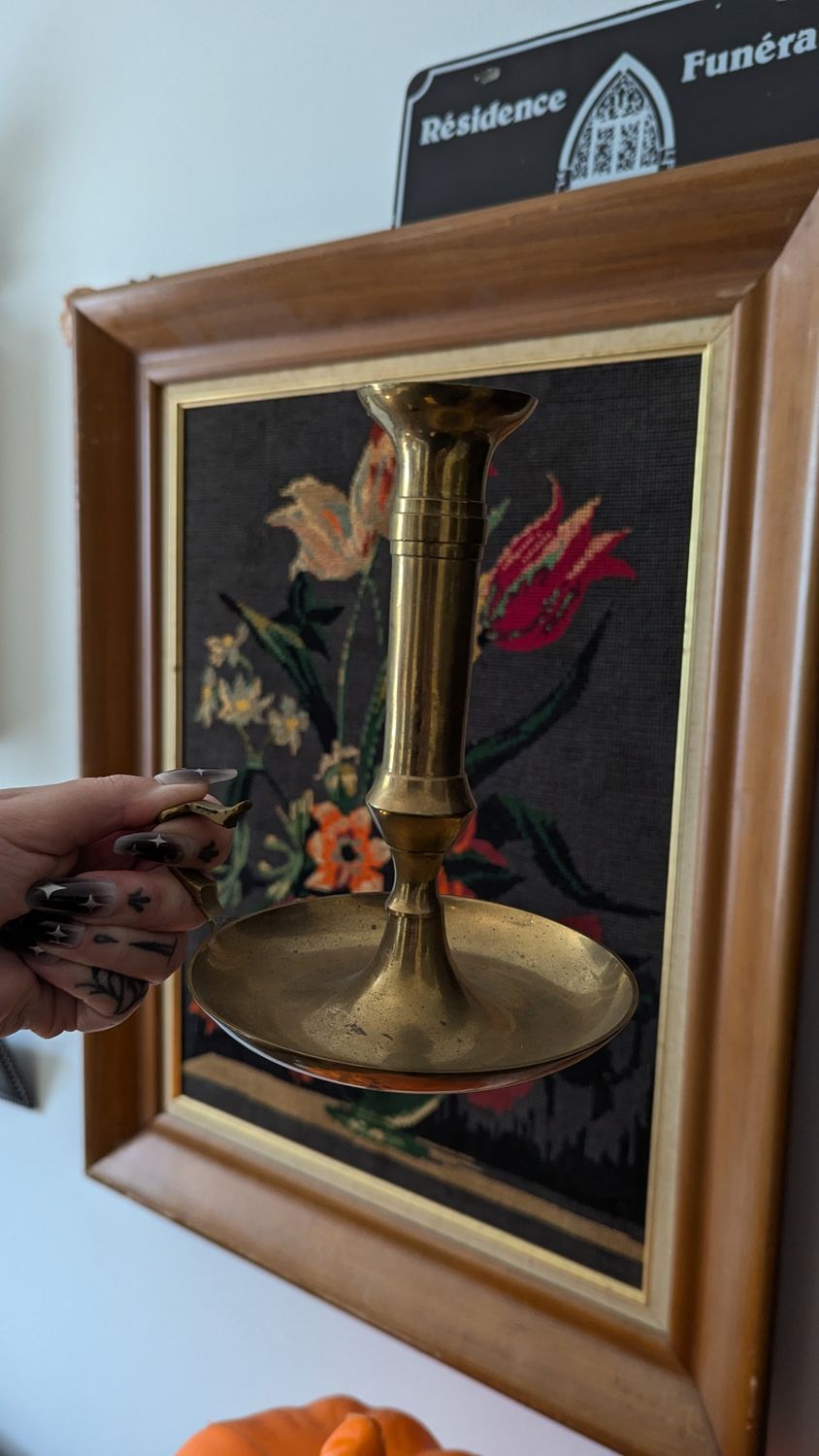 Brass candle holder