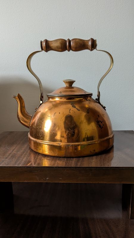 Decorative copper kettle