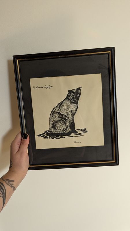 Siamese cat drawing