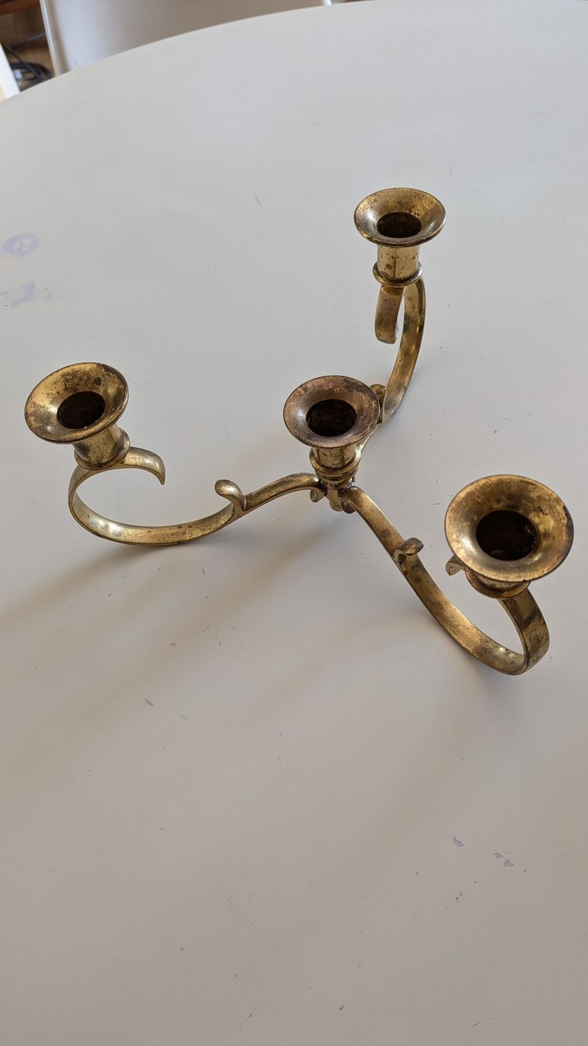 Brass candelabra