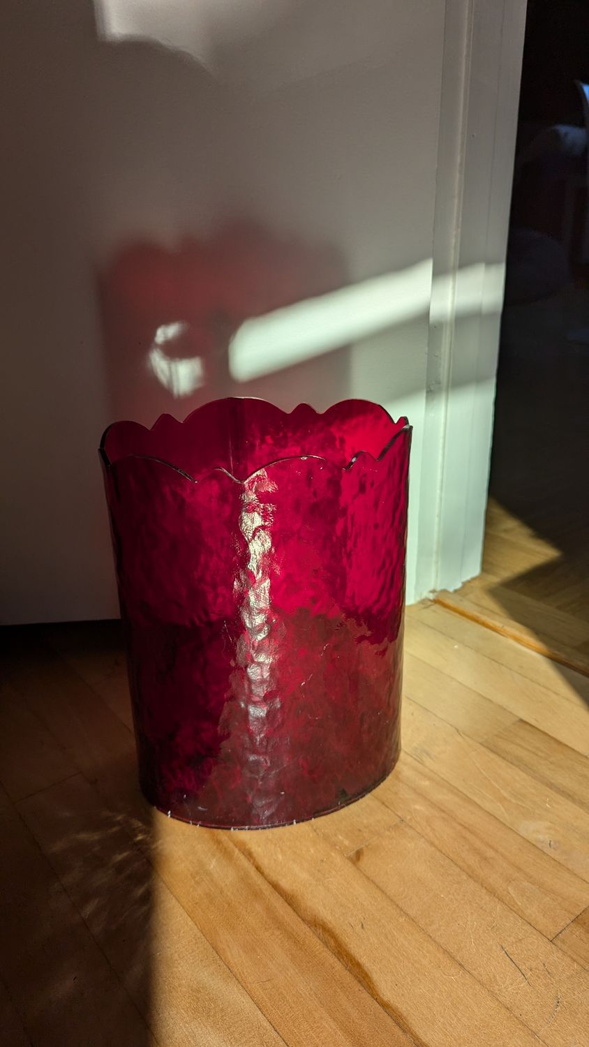 Red bin - acrylic