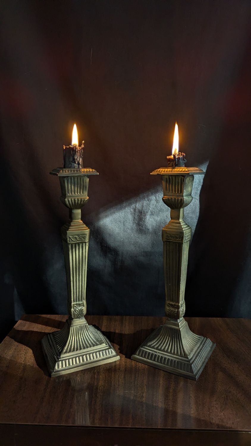 Brass candle sticks pair