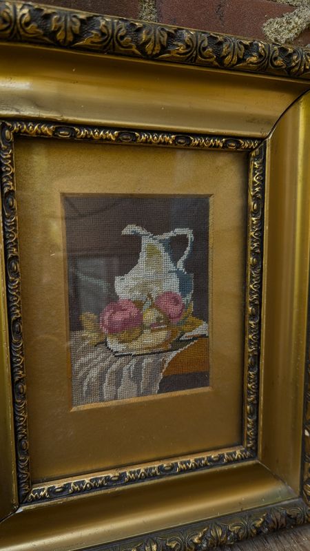 Smallest nature morte needle point
