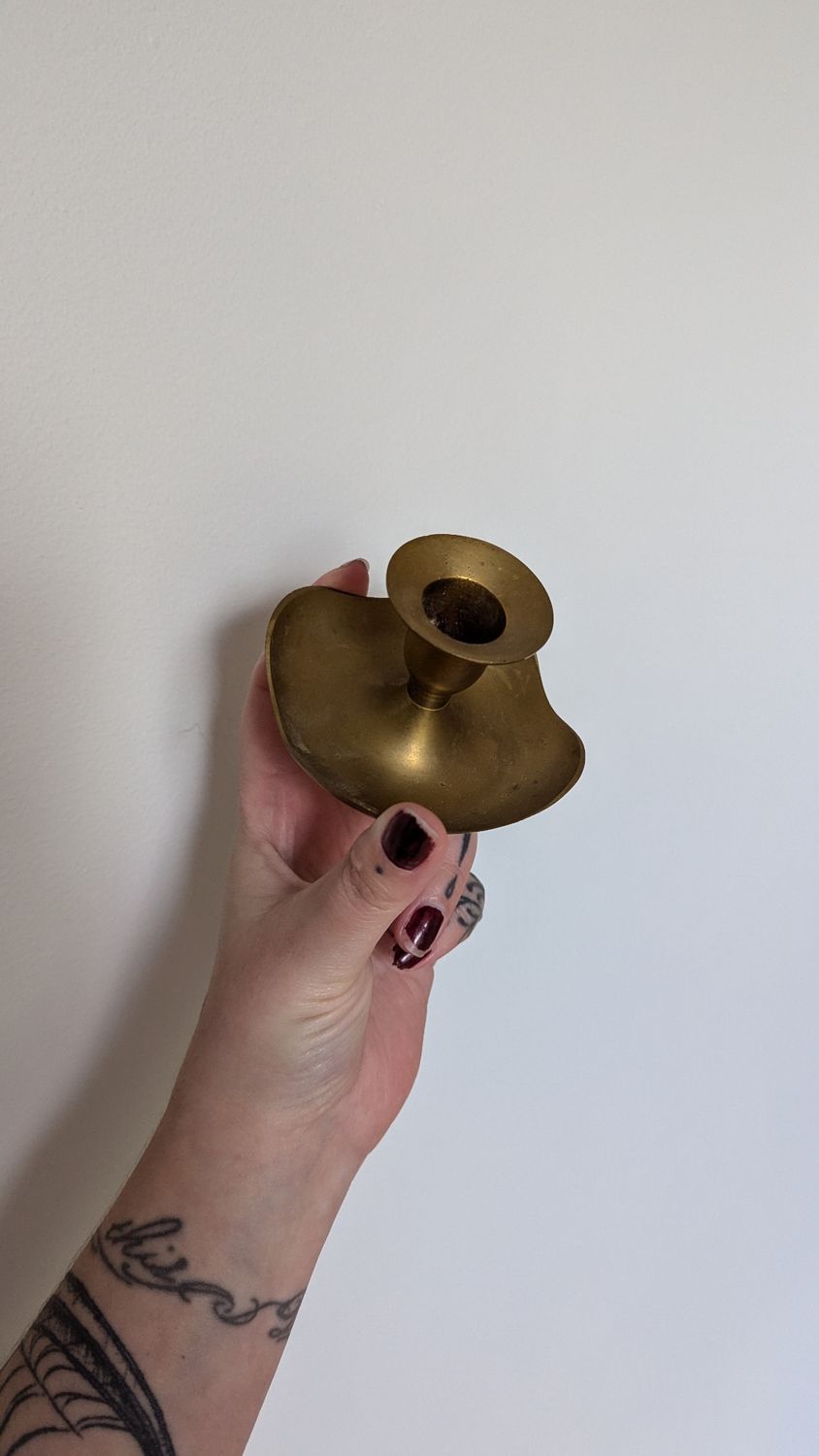 Small brass candle holder