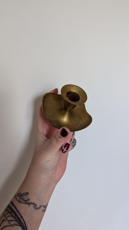 Small brass candle holder