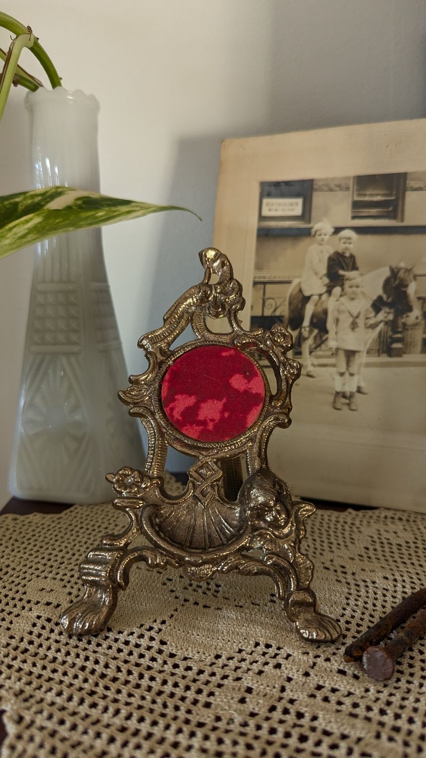 Pocket watch brass stand jewelry