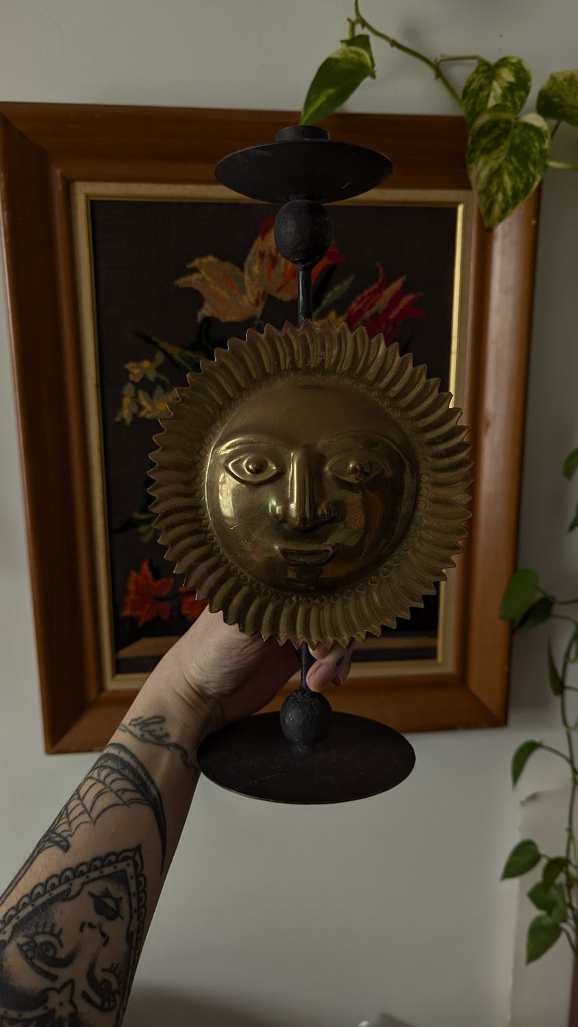 Sun candle holder