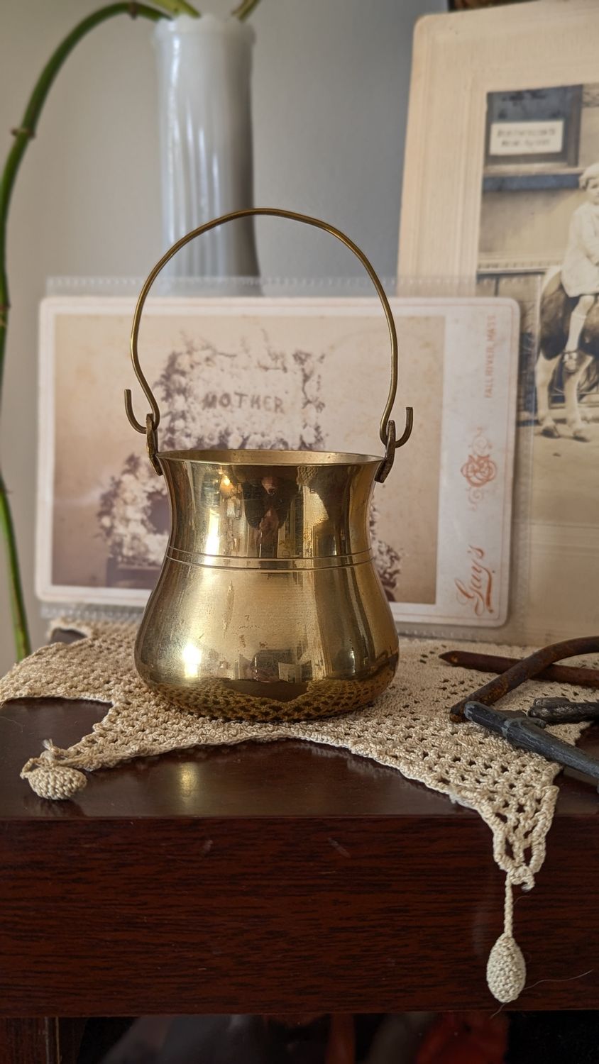 Small brass cauldron