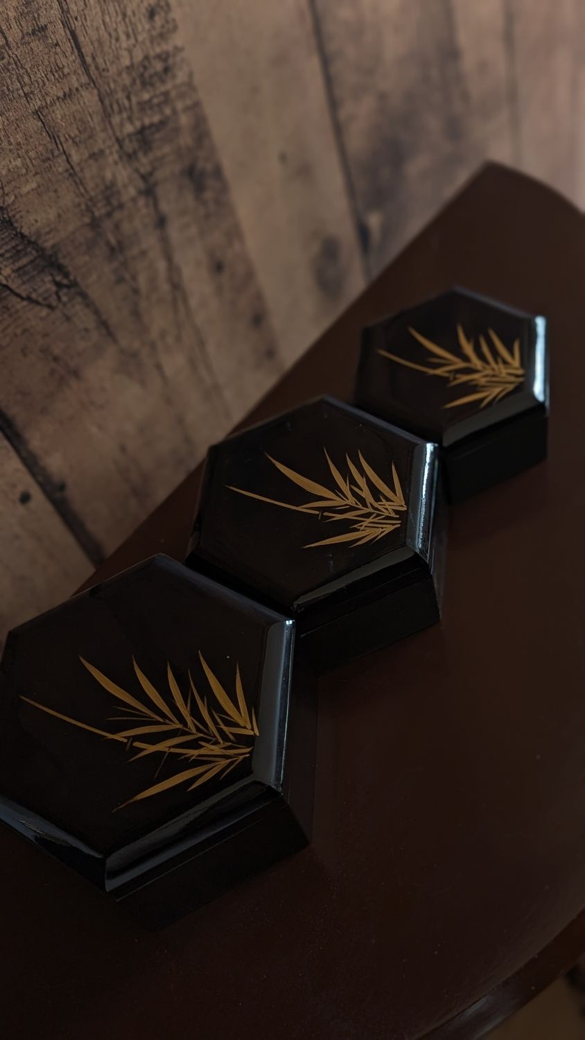 Black wheat boxes 3 made in japan