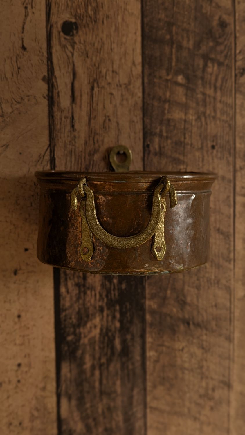 Copper wall planter medium