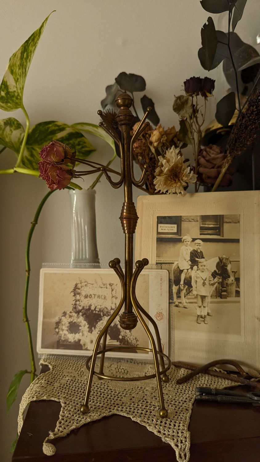 Miniature brass coat hanger jewelry