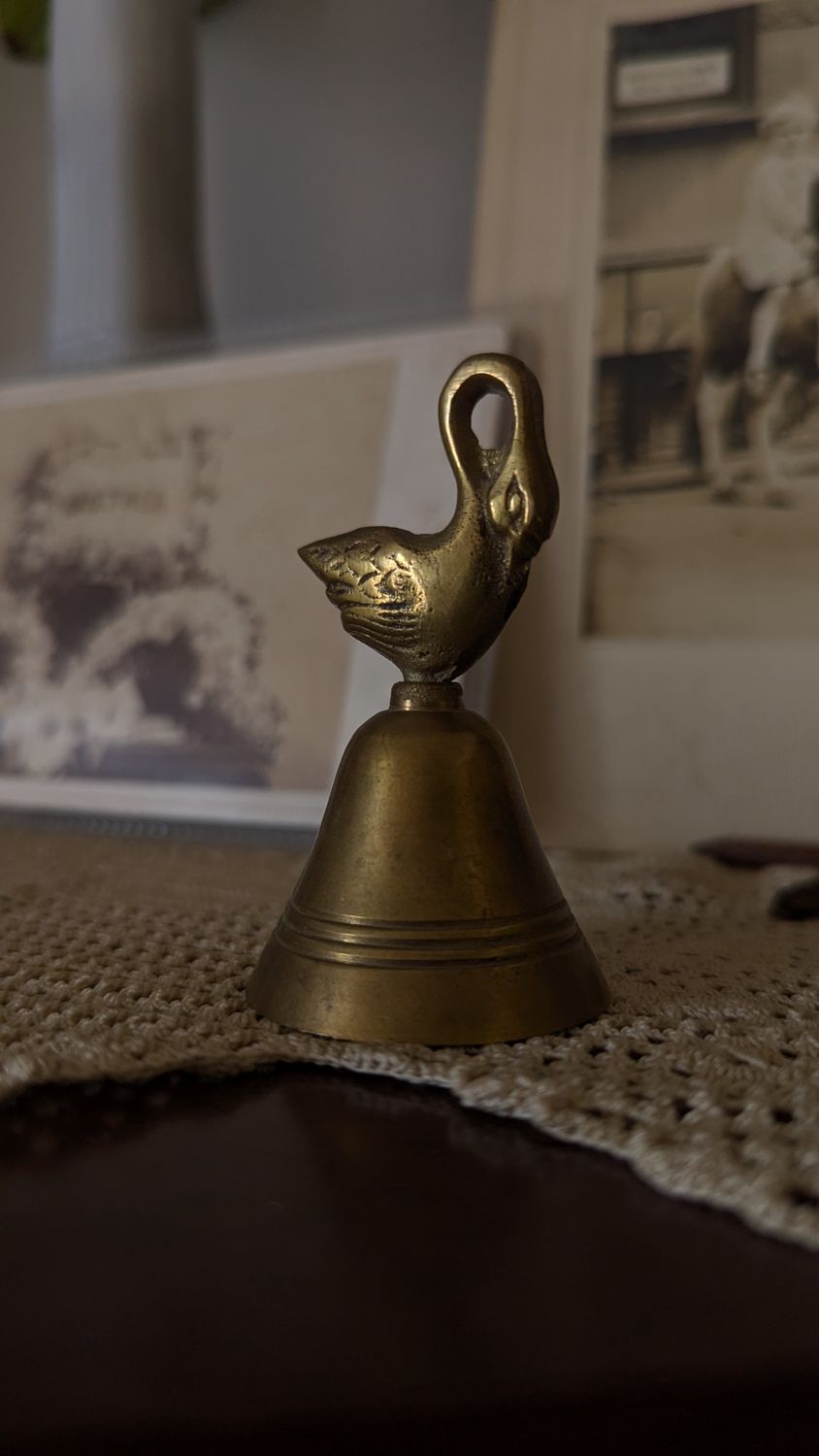 Swan brass bell