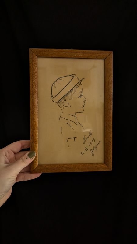 Pen drawing of a boy