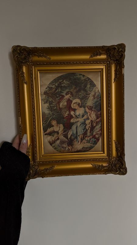 Silk print ornate frame