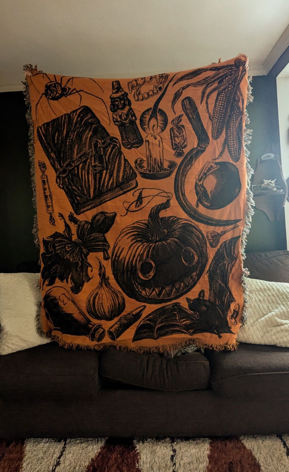 &quot;halloween night&quot; tapestry blanket by l&#39;hermite
