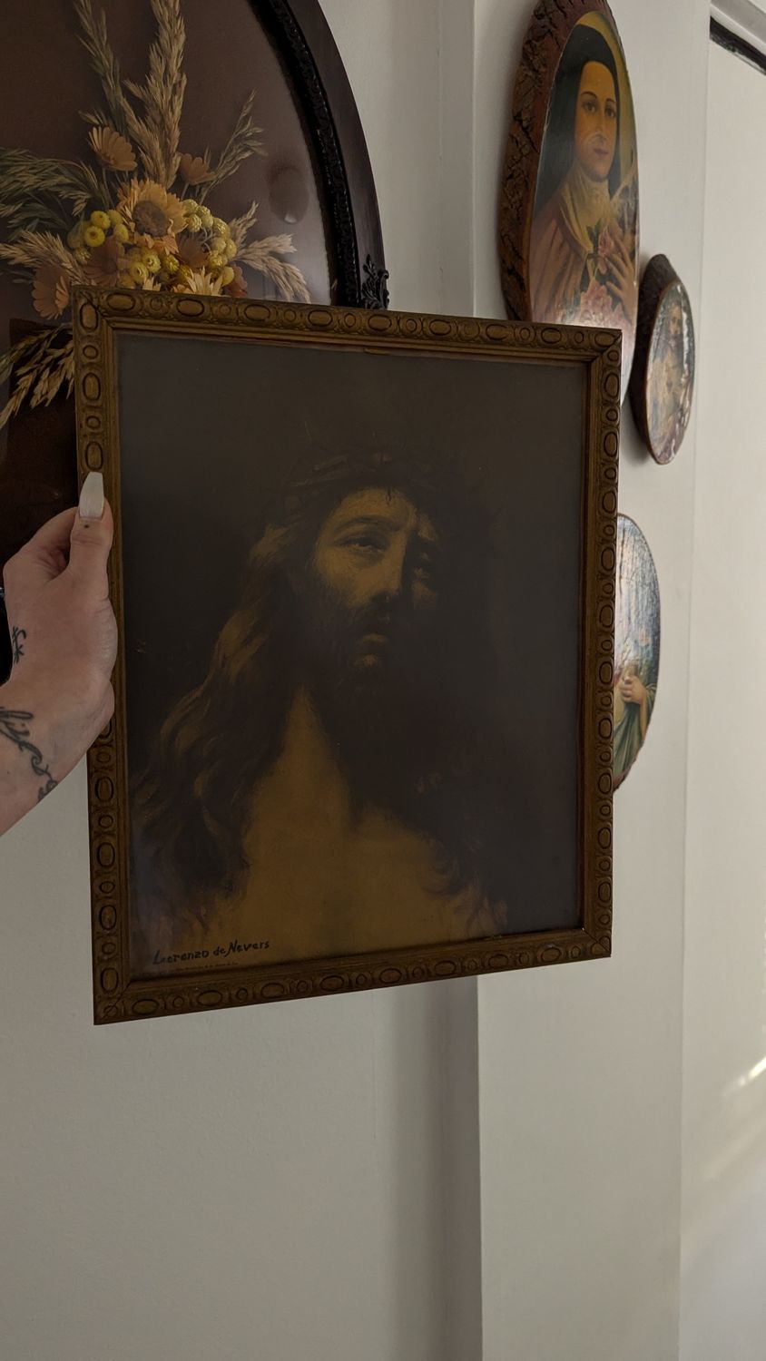 Jesus by lorenzo de nevers - antique print