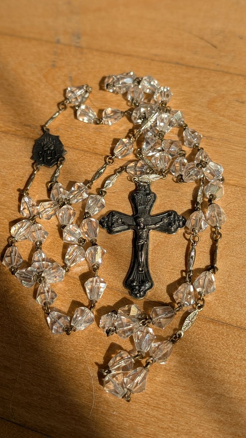 Clear beads rosary