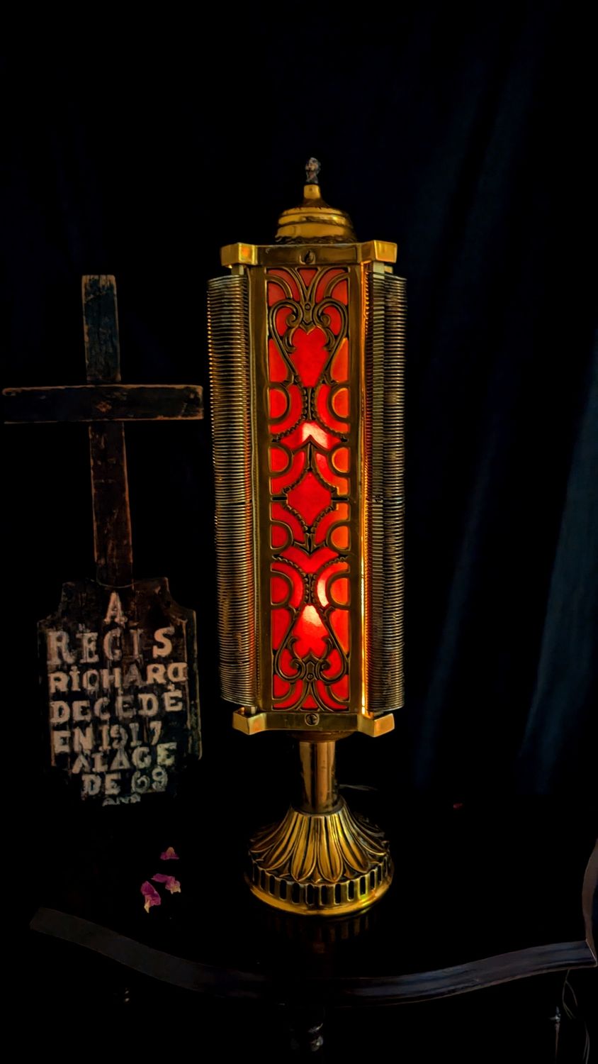 Antique funeral light