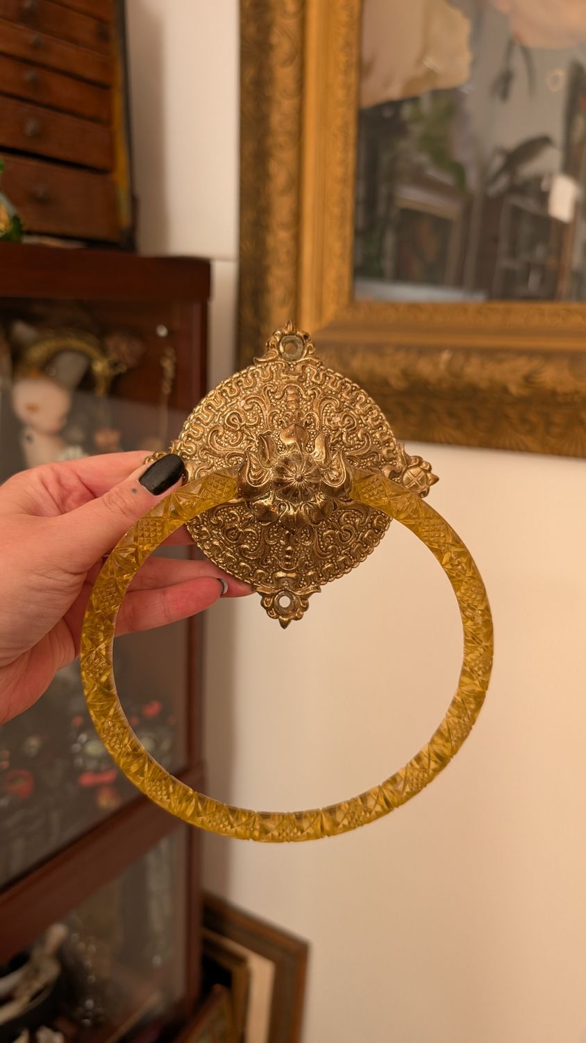 1970s hollywood regency bathroom accessories - plastic