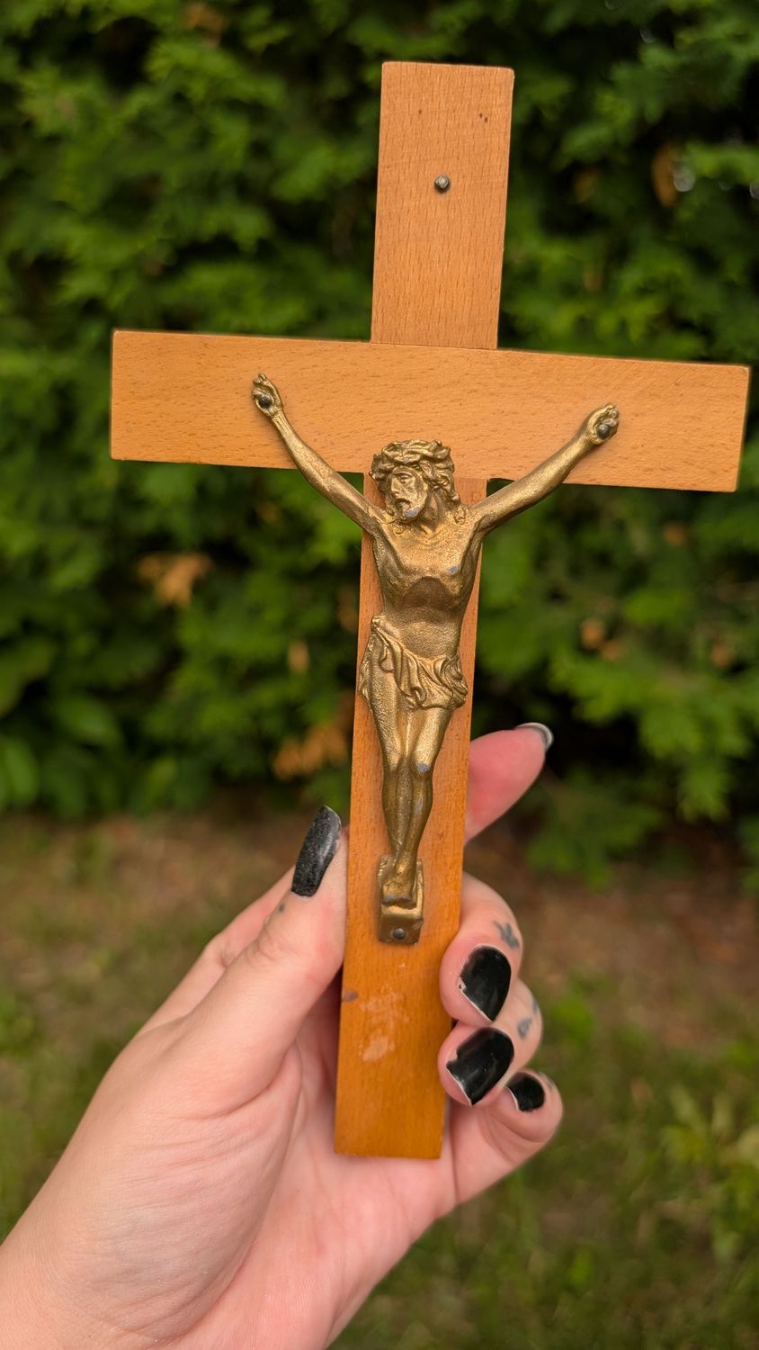 Small wood crucifix