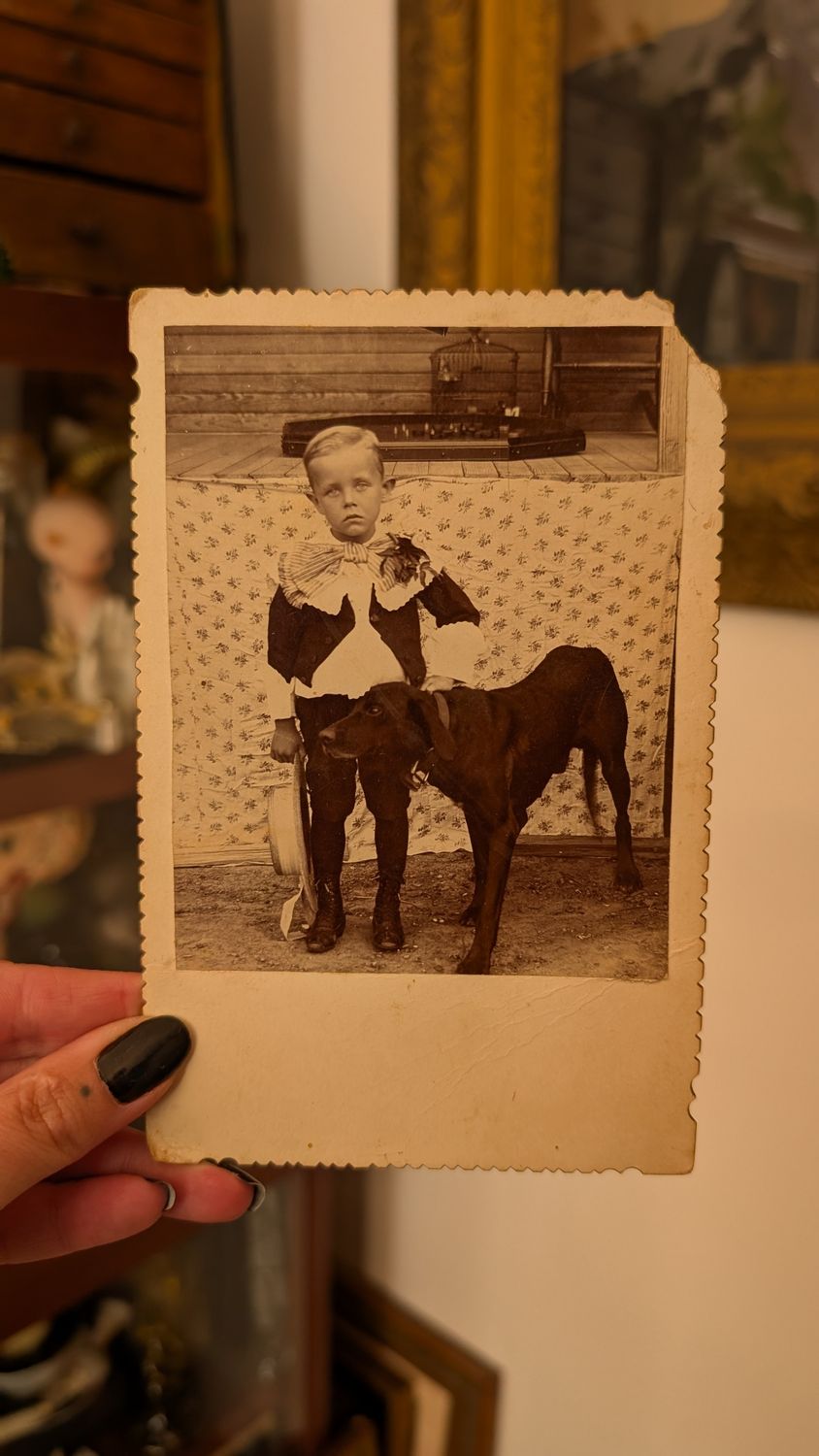 CDV kid with his dog