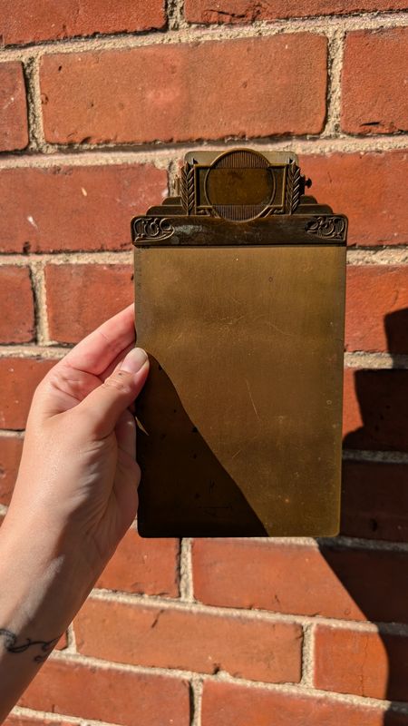 Small bronze note pad made in usa