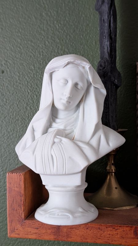 Statuette † 19e BUSTE CARLO DOLCI MATER DOLOROSA BISQUE
