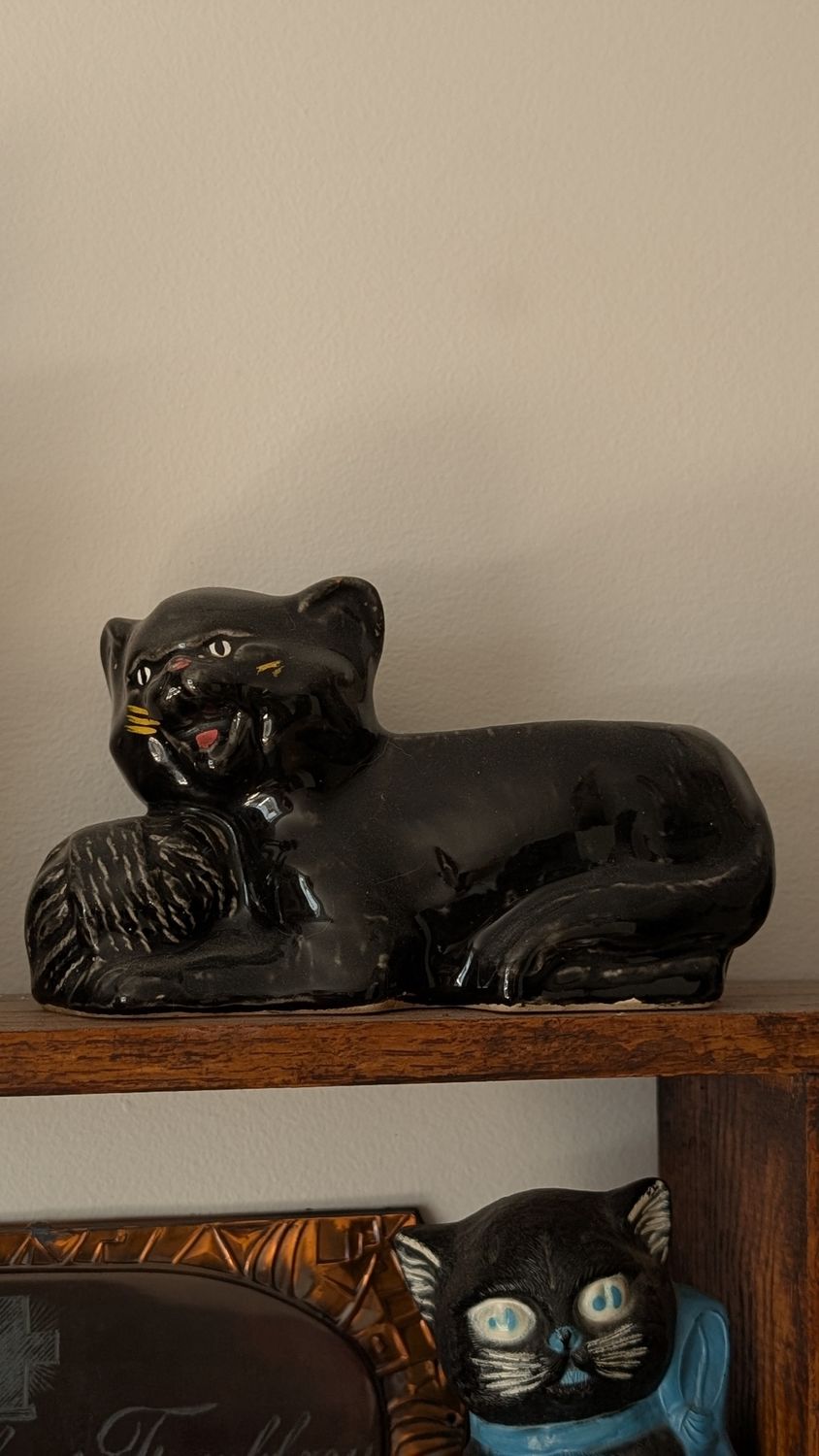 Cat ceramic vintage planter