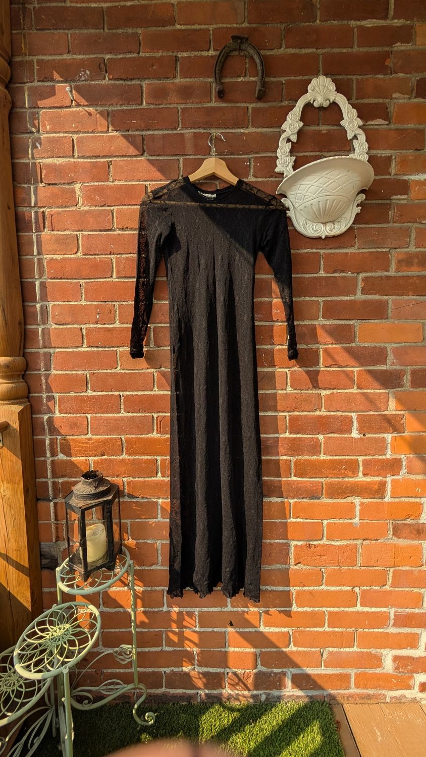 Vintage Le Château spiderweb bodycon dress S/M