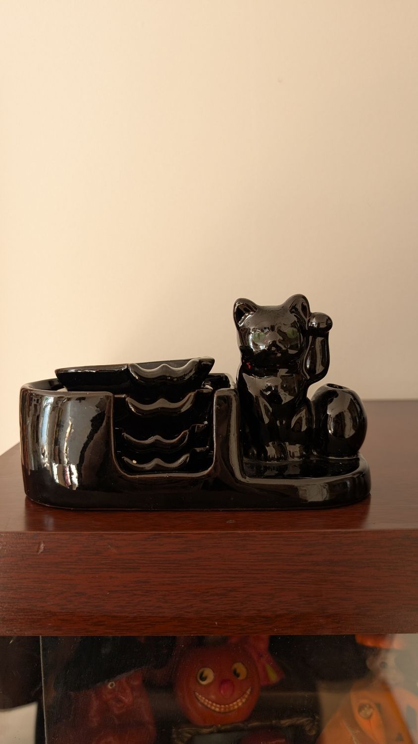 Black Cat neko soya plates/ashtray