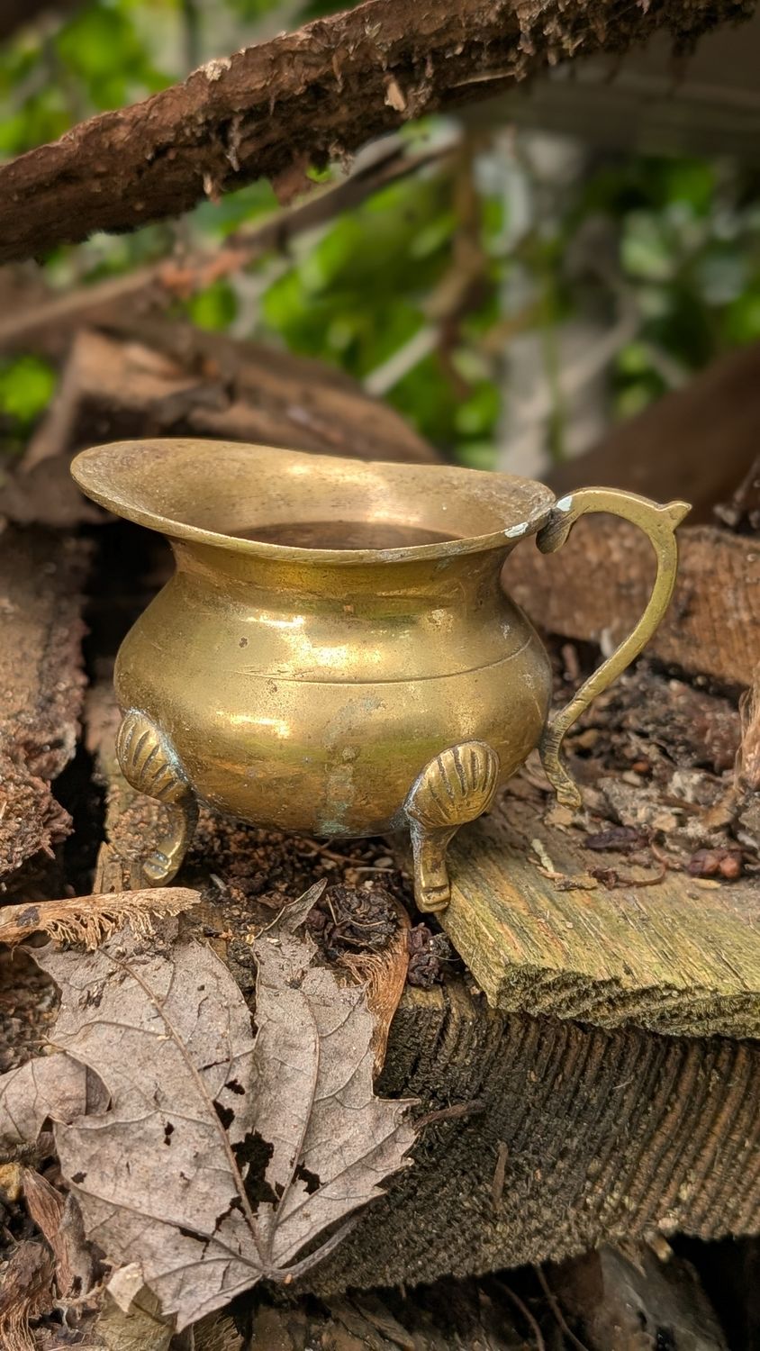 Small brass pitcher cauldron