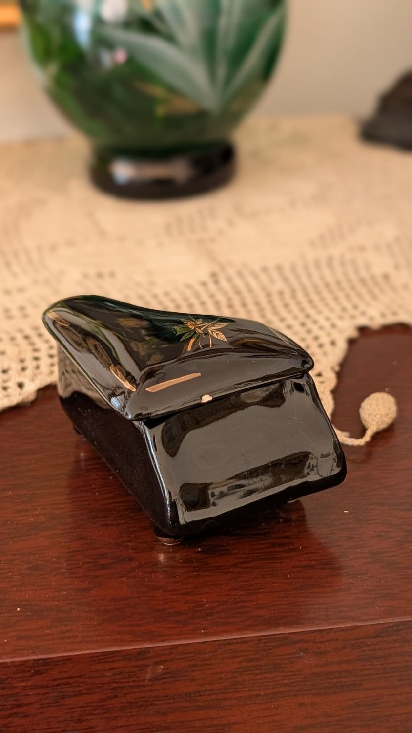 Piano small trinket box jewelry box ceramic