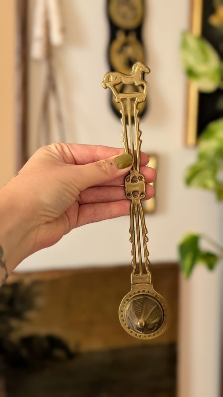 Brass horse candle snuffer
