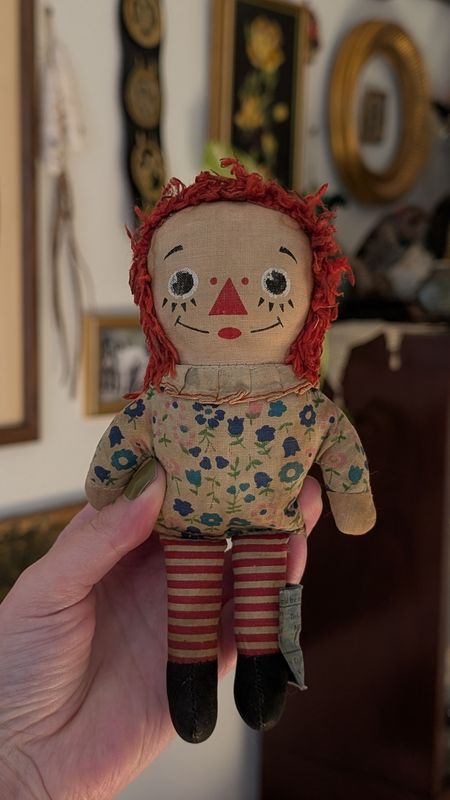 Tiny raggedy ann doll knickerbocker 7&quot;