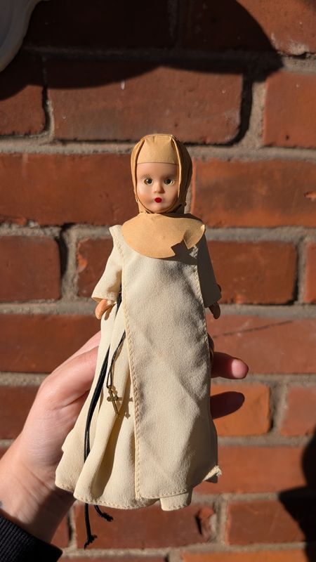 Small white nun doll - about 6&quot; tall