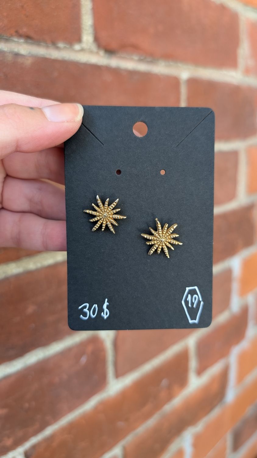Star burst earrings