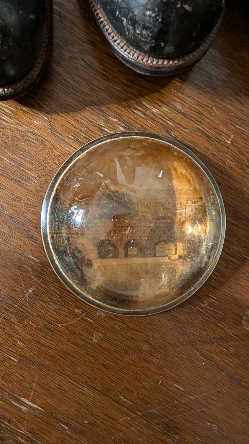 Bath architecture glass paper weight