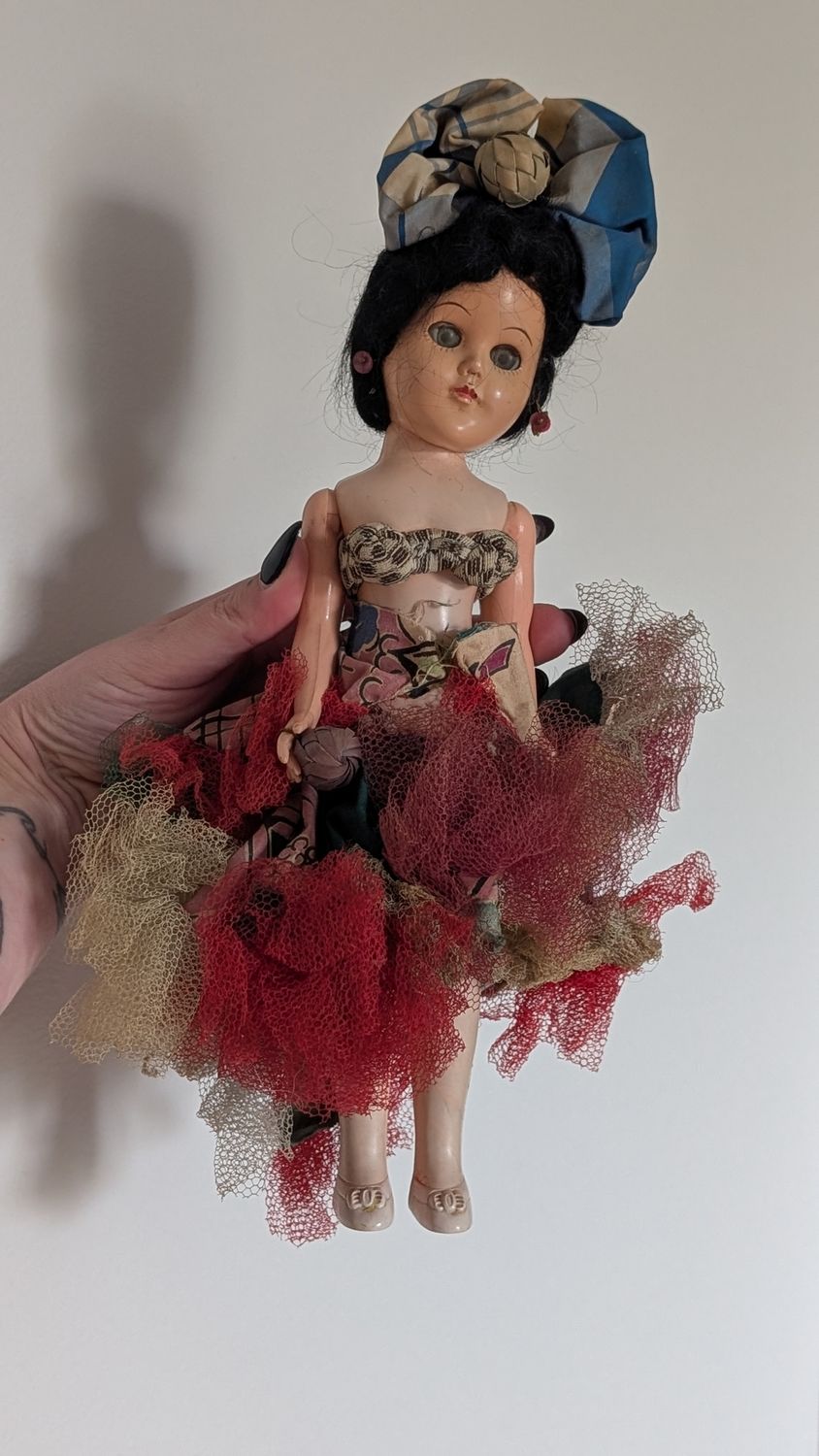 Vintage 1950&#39;s exotic dancer doll