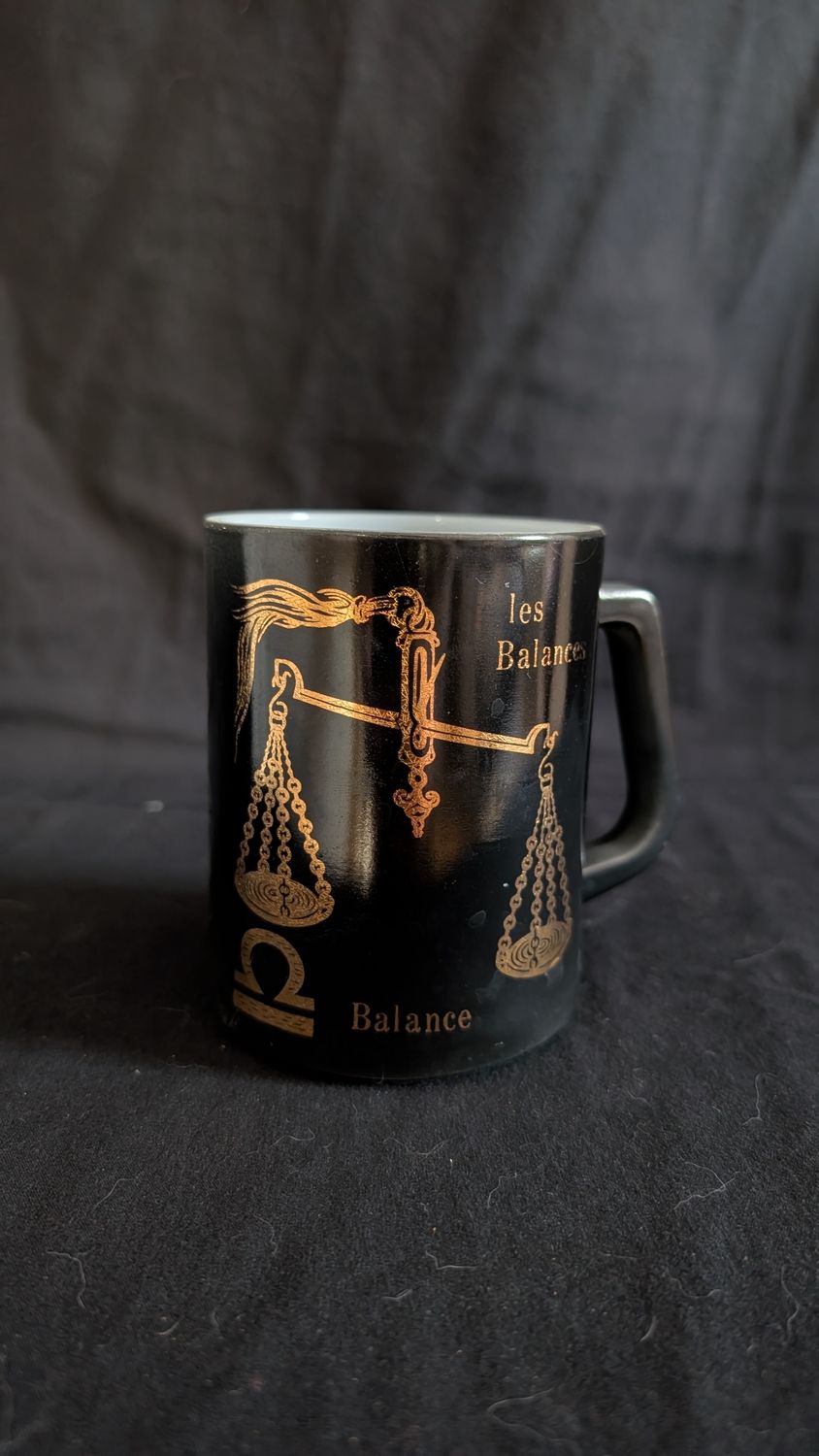Balance milk glass mug fire king