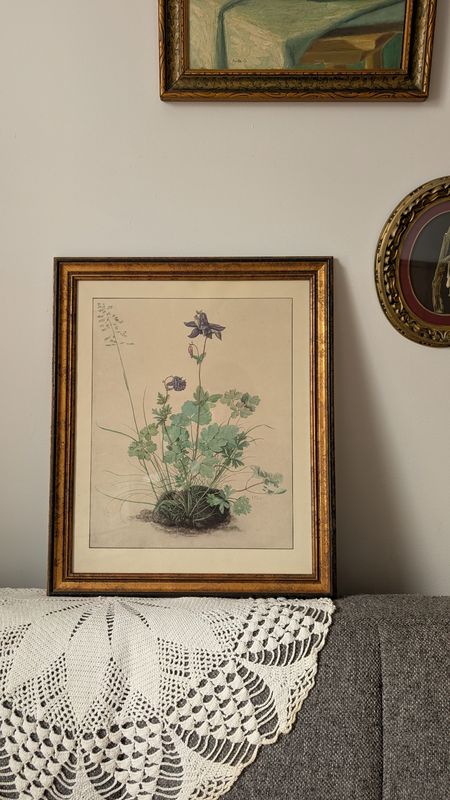 Large floral lithography " the piece of turf with the columbine" by Albrecht Dürer