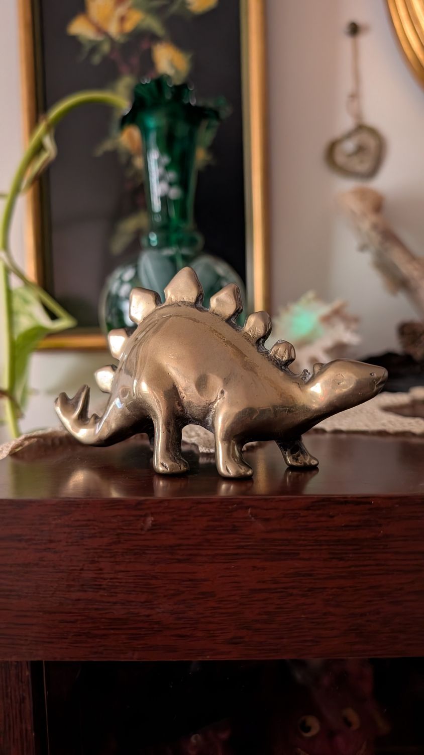 Brass dinosaur stegosaurus
