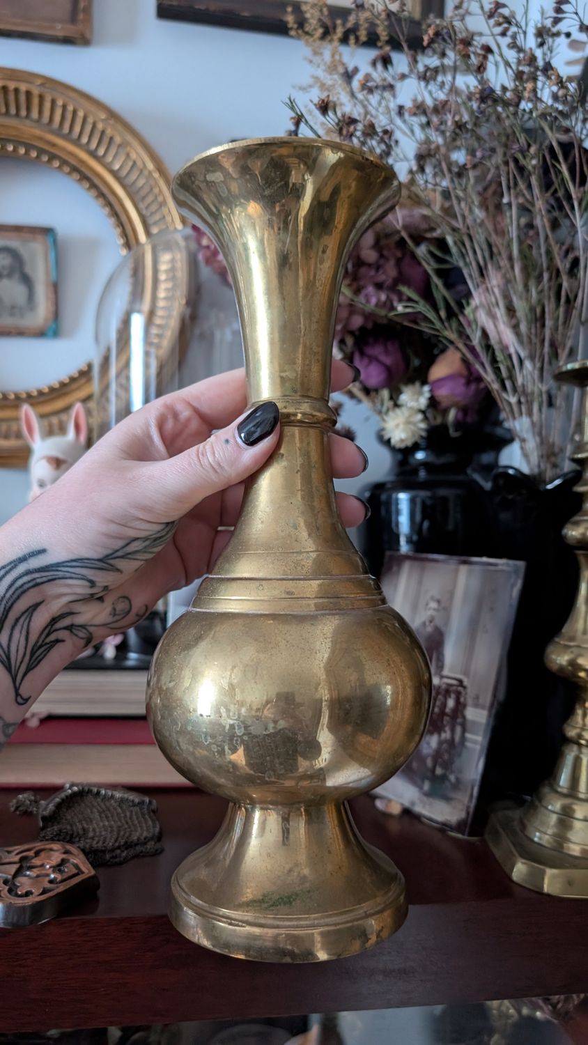 Large brass vase