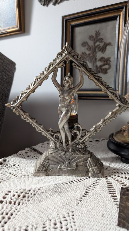 Art Deco metal lamp "youth"