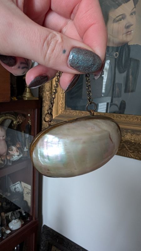 Mother of pearl victorian coin purse