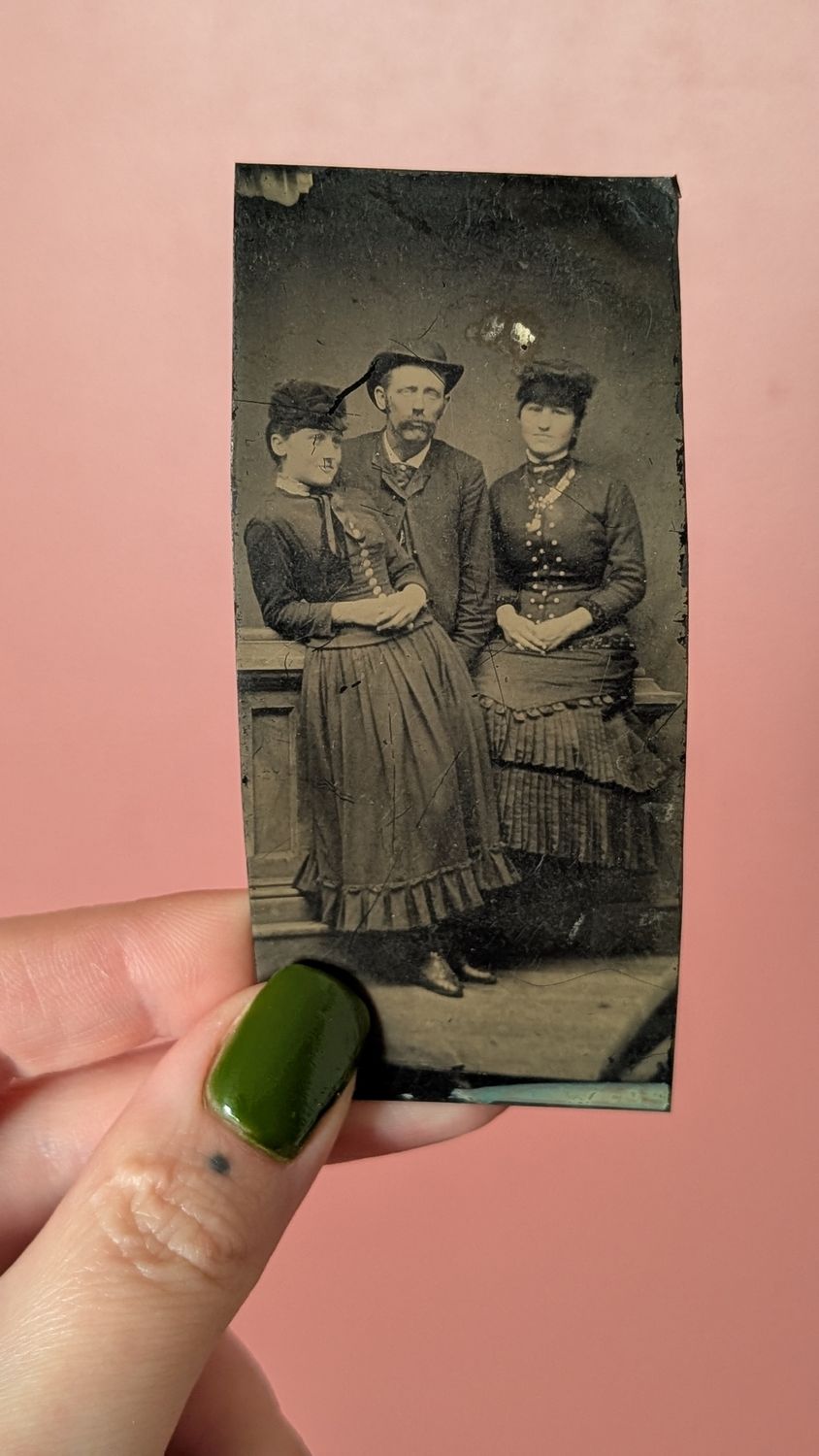 Three people tintype
