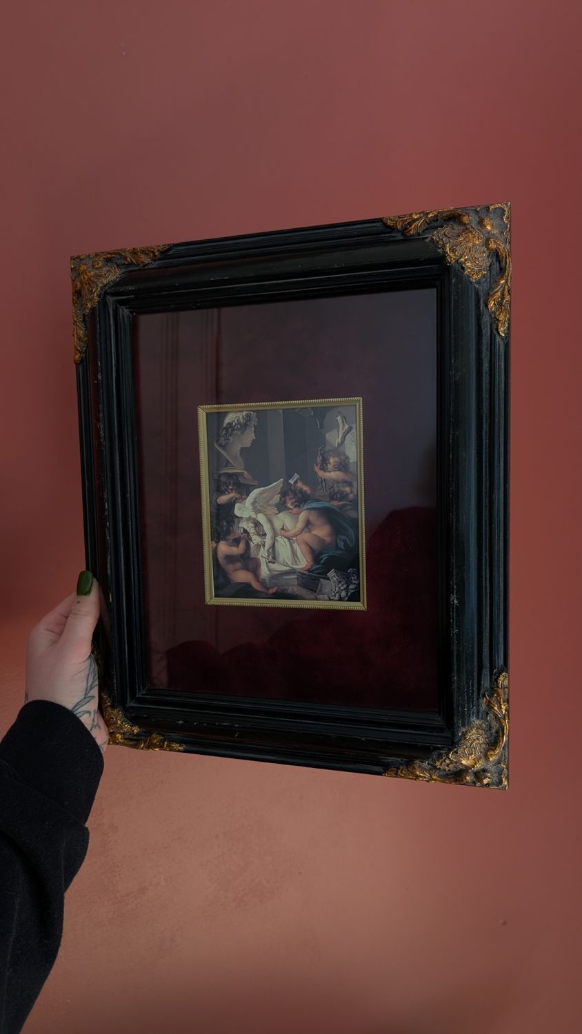 Black gold and red gothic frame 1