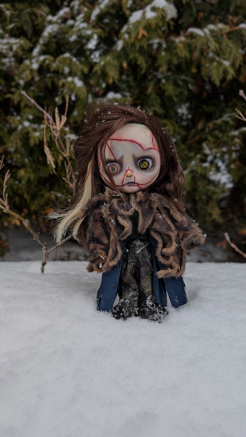 The Creature - custom icy blythe doll