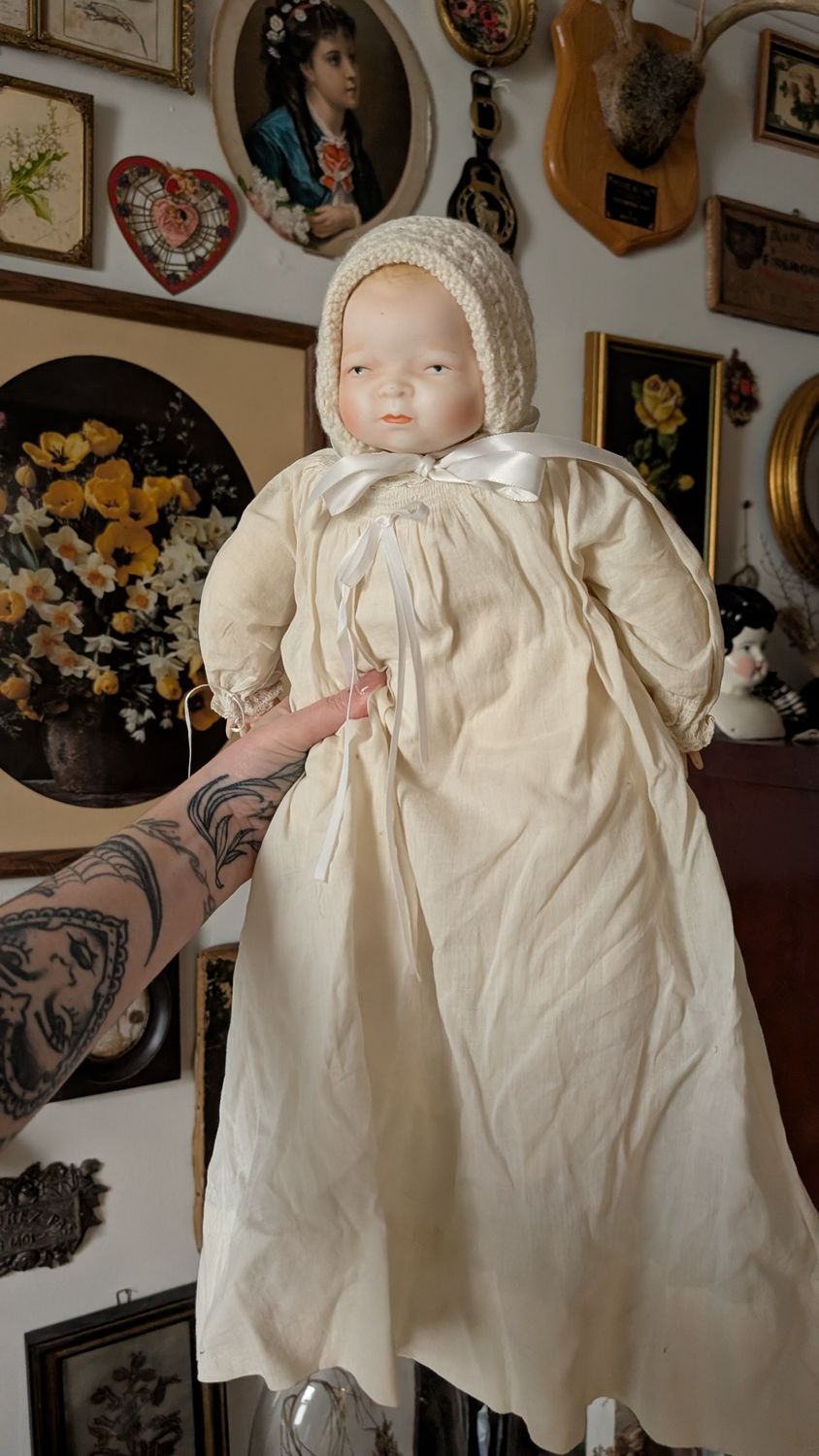 Porcelain baby doll grace putnam baby lo bisque repro